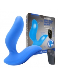 Синий вибромассажер простаты 3,5’’ Remote Control Curve P-spot Massager - 12 см. - Erokay - в Орехово-Зуево купить с доставкой