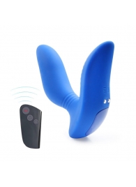Синий вибромассажер простаты 3,5’’ Remote Control Curve P-spot Massager - 12 см. - Erokay - в Орехово-Зуево купить с доставкой