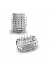 Прозрачная насадка с шипами STAY HARD COCK SLEEVE 01 CLEAR - Blush Novelties - в Орехово-Зуево купить с доставкой