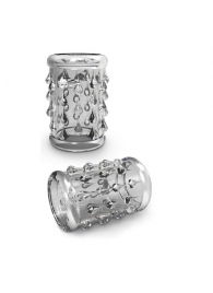 Прозрачная насадка с капельками STAY HARD COCK SLEEVE 05 CLEAR - Blush Novelties - в Орехово-Зуево купить с доставкой