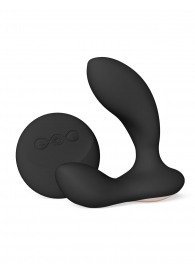 Черный вибромассажер простаты с пультом ДУ Hugo 2 Remote - Lelo - в Орехово-Зуево купить с доставкой