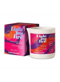 Массажная свеча Light My Fire Coconut с ароматом кокоса - 65 гр. - Love to Love - купить с доставкой в Орехово-Зуево