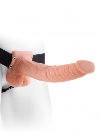 Полый страпон телесного цвета Hollow Strap-On with Balls - 24 см. - Pipedream - купить с доставкой в Орехово-Зуево
