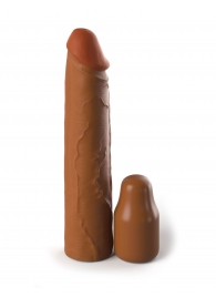 Коричневая насадка на член 2  Silicone X-tension - 20,3 см. - Pipedream - в Орехово-Зуево купить с доставкой