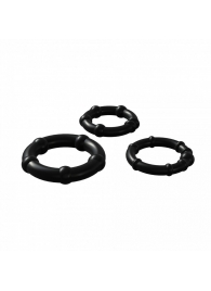 Набор из 3 черных эрекционных колец Babooom Ring Set - Adrien Lastic - в Орехово-Зуево купить с доставкой