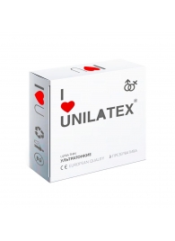 Ультратонкие презервативы Unilatex Ultra Thin - 3 шт. - Unilatex - купить с доставкой в Орехово-Зуево
