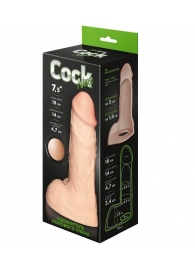 Телесный фаллоудлинитель с мошонкой Cock Next - 19 см. - LOVETOY (А-Полимер) - в Орехово-Зуево купить с доставкой