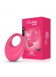 Розовое интерактивное эрекционное виброкольцо Leo - Easy toys - в Орехово-Зуево купить с доставкой