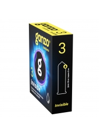Супертонкие презервативы Ganzo Invisible - 3 шт. - Ganzo - купить с доставкой в Орехово-Зуево