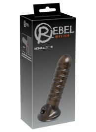 Насадка на пенис Rebel smoke с рёбрышками и отверстием под мошонку - Orion - в Орехово-Зуево купить с доставкой