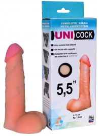 Фаллическая насадка Харнесс UNICOCK 5,5  - 17 см. - LOVETOY (А-Полимер) - купить с доставкой в Орехово-Зуево