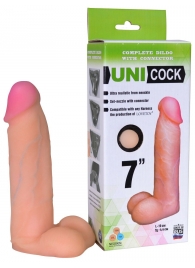 Фаллическая насадка Харнесс UNICOCK 7  - 19 см. - LOVETOY (А-Полимер) - купить с доставкой в Орехово-Зуево