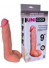 Фаллическая насадка Харнесс UNICOCK 9  - 24 см. - LOVETOY (А-Полимер) - купить с доставкой в Орехово-Зуево
