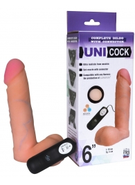 Фаллическая насадка Харнесс UNICOCK 6  с вибрацией - 18 см. - LOVETOY (А-Полимер) - купить с доставкой в Орехово-Зуево