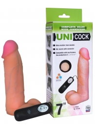 Фаллическая насадка Харнесс UNICOCK 7  с вибрацией - 19 см. - LOVETOY (А-Полимер) - купить с доставкой в Орехово-Зуево