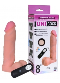 Фаллическая насадка Харнесс UNICOCK 8  с вибрацией - 20 см. - LOVETOY (А-Полимер) - купить с доставкой в Орехово-Зуево
