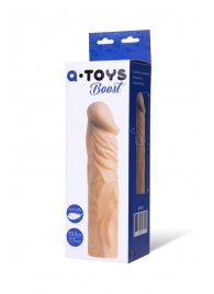 Насадка с ярко выраженной головкой и рельефным стволом - 19 см. - A-toys - в Орехово-Зуево купить с доставкой