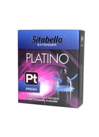 Стимулирующая насадка с усиками и шипиками Platino  Ураган - Sitabella - купить с доставкой в Орехово-Зуево
