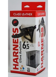 Насадка-фаллоимитатор на кожаных трусиках Harness Ultra Realistic 6,5  - 18,5 см. - LOVETOY (А-Полимер) - купить с доставкой в Орехово-Зуево