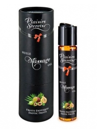 Массажное масло с ароматом экзотических фруктов Huile de Massage Gourmande Fruits Exotiques - 59 мл. - Plaisir Secret - купить с доставкой в Орехово-Зуево