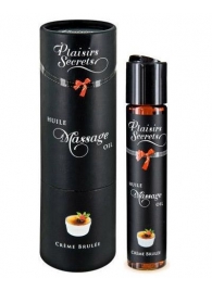 Массажное масло с ароматом крем брюле Huile de Massage Gourmande Creme Brulée - 59 мл. - Plaisir Secret - купить с доставкой в Орехово-Зуево
