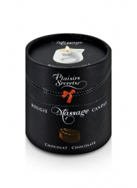 Массажная свеча с ароматом шоколада Bougie de Massage Gourmande Chocolat - 80 мл. - Plaisir Secret - купить с доставкой в Орехово-Зуево