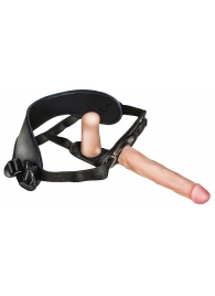 Женский страпон с вагинальной пробкой Woman Strap - 18 см. - LOVETOY (А-Полимер) - купить с доставкой в Орехово-Зуево