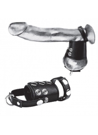 Кольцо на член и мошонку Cock Ring With 2  Ball Stretcher And Optional Weight Ring - BlueLine - в Орехово-Зуево купить с доставкой
