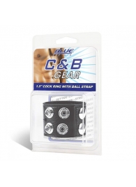 Ремень на член и мошонку 1.5  Cock Ring With Ball Strap - BlueLine - купить с доставкой в Орехово-Зуево