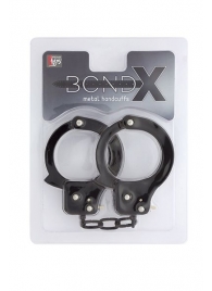 Чёрные наручники из листового металла BONDX METAL CUFFS BLACK - Dream Toys - купить с доставкой в Орехово-Зуево