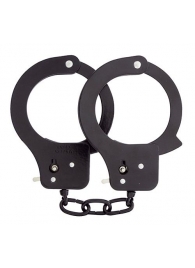 Чёрные наручники из листового металла BONDX METAL CUFFS BLACK - Dream Toys - купить с доставкой в Орехово-Зуево