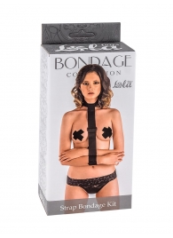 Ошейник с длинной лентой и наручниками Strap Bondage Kit One Size - Lola Games - купить с доставкой в Орехово-Зуево