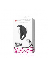 Чёрное эрекционное кольцо с вибрацией Rabbit Vibrator - Baile - в Орехово-Зуево купить с доставкой