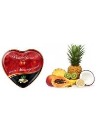 Массажная свеча с ароматом экзотических фруктов Bougie Massage Candle - 35 мл. - Plaisir Secret - купить с доставкой в Орехово-Зуево