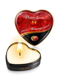 Массажная свеча с ароматом персика Bougie Massage Candle - 35 мл. - Plaisir Secret - купить с доставкой в Орехово-Зуево
