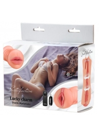 Двусторонний мастурбатор с вибропулей Satisfaction Lucky charm - Lola Games - в Орехово-Зуево купить с доставкой