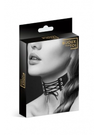 Оригинальный ошейник-чокер со шнуровкой - Bijoux Pour Toi - купить с доставкой в Орехово-Зуево