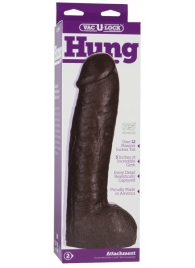 Большая насадка для трусиков Vac-U-Lock Realistic Hung - 31,7 см. - Doc Johnson - купить с доставкой в Орехово-Зуево
