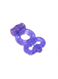 Фиолетовое эрекционное кольцо Rings Treadle с подхватом - Lola Games - в Орехово-Зуево купить с доставкой