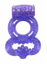 Фиолетовое эрекционное кольцо Rings Treadle с подхватом - Lola Games - в Орехово-Зуево купить с доставкой