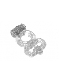 Прозрачное эрекционное кольцо Rings Treadle с подхватом - Lola Games - в Орехово-Зуево купить с доставкой