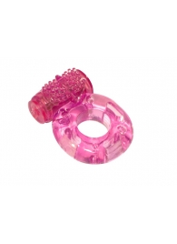 Розовое эрекционное кольцо с вибрацией Rings Axle-pin - Lola Games - в Орехово-Зуево купить с доставкой