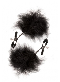 Зажимы для сосков с пухом FEATHERED NIPPLE CLAMPS - Blush Novelties - купить с доставкой в Орехово-Зуево