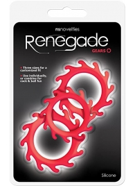 Набор из 3 красных эрекционных колец Renegade Gears - NS Novelties - в Орехово-Зуево купить с доставкой