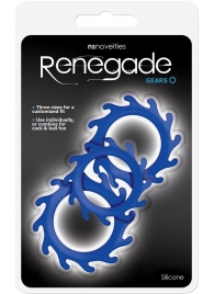 Набор из 3 синих эрекционных колец Renegade Gears - NS Novelties - в Орехово-Зуево купить с доставкой