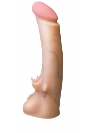 Телесная насадка REAL Standard с усиками на основании - 19 см. - LOVETOY (А-Полимер) - купить с доставкой в Орехово-Зуево