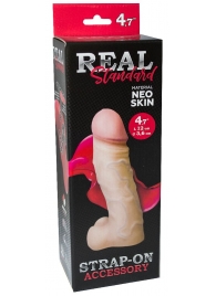 Реалистичная насадка с мошонкой REAL Standard - 15,5 см. - LOVETOY (А-Полимер) - купить с доставкой в Орехово-Зуево
