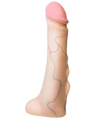 Реалистичная насадка с мошонкой REAL Standard - 18 см. - LOVETOY (А-Полимер) - купить с доставкой в Орехово-Зуево