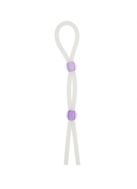 Прозрачное эрекционное кольцо-лассо SILICONE LASSO COCK RING DUAL BEADS - NMC - в Орехово-Зуево купить с доставкой