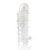 Закрытая прозрачная рельефная насадка Crystal sleeve - 13 см. - Erowoman-Eroman - в Орехово-Зуево купить с доставкой